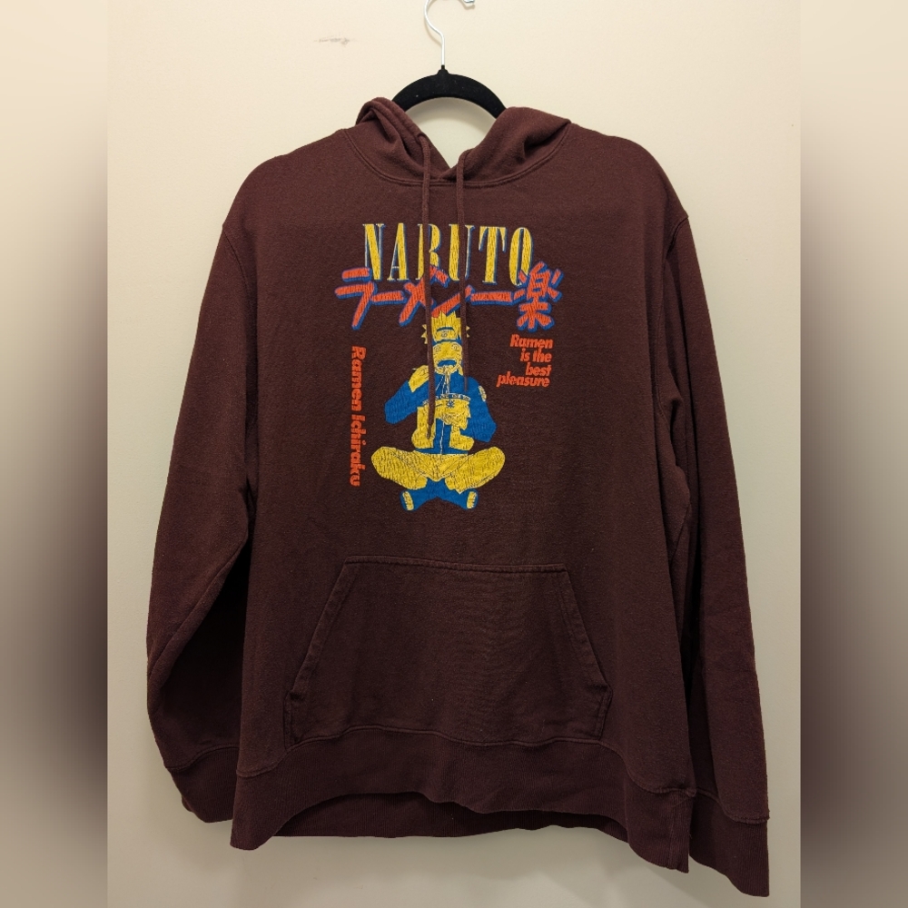 Naruto Ramen Burgundy Men's Hoodie